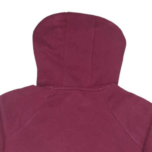 Under Armour Girls Purple Pullover Hoodie Small Fleece Logo Sweatshirt