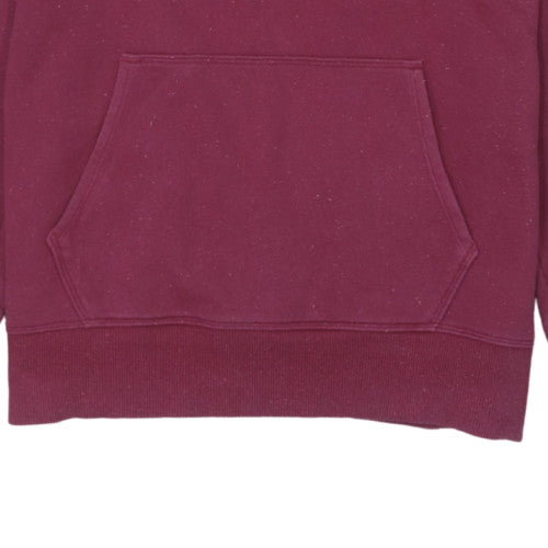 Under Armour Girls Purple Pullover Hoodie Small Fleece Logo Sweatshirt
