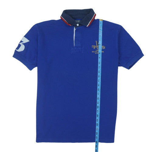 Polo Ralph Lauren Men's Blue Embroidered Classic Fit Polo Shirt L
