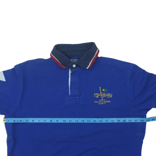 Polo Ralph Lauren Men's Blue Embroidered Classic Fit Polo Shirt L