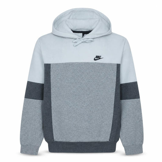 Nike Men's Grey Pullover Hoodie Small Logo Fleece Sweatshirt
