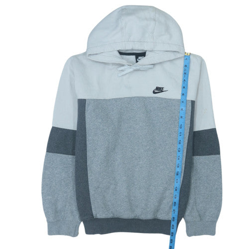 Nike Men's Grey Pullover Hoodie Small Logo Fleece Sweatshirt