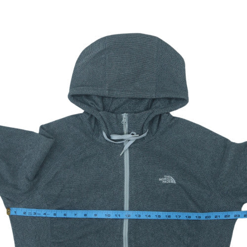 The North Face Unisex Grey Fleece Hooded Full Zip Jacket XL