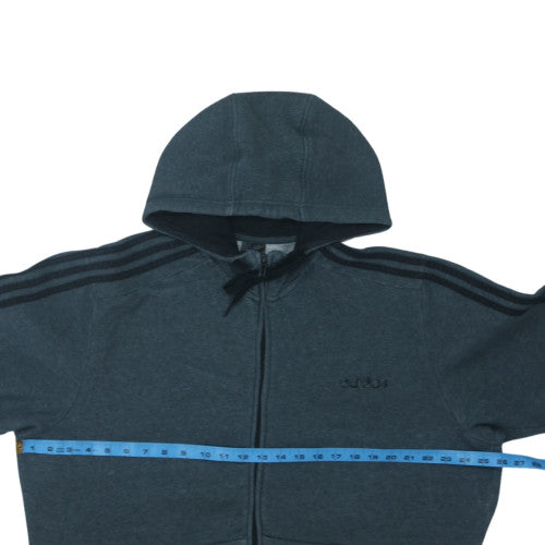 adidas Men's Grey XL Full Zip Hooded Sweatshirt