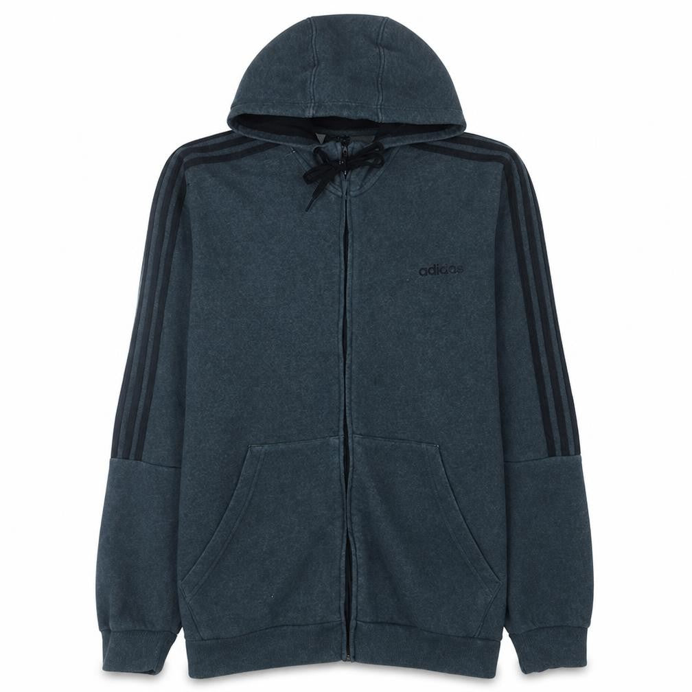 Adidas Men’s Black XL Full Zip Hoodie Fleece Athletic Sweatshirt