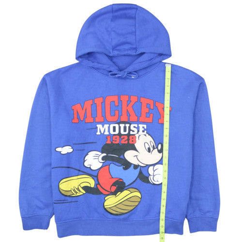 Disney Primark Women Blue Mickey Mouse Hoodie L 14/16 Pullover