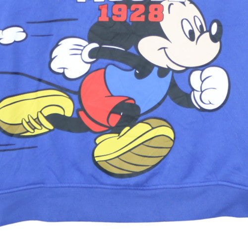 Disney Primark Women Blue Mickey Mouse Hoodie L 14/16 Pullover