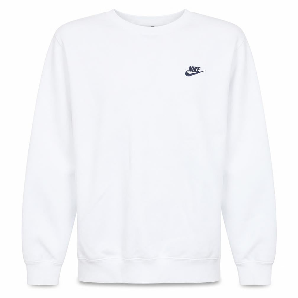 Nike Men's White Pullover Crew Neck Sweatshirt Size M