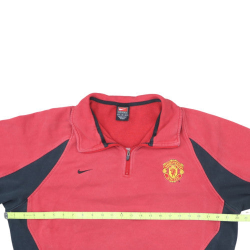 Nike Men’s Red Manchester United 1/2 Zip Sweatshirt M