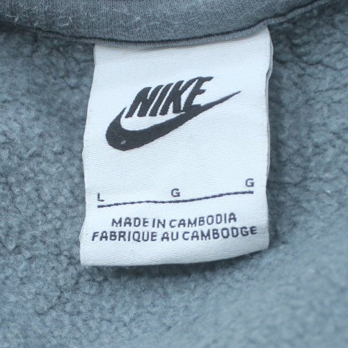 Nike Men's Grey Crew Neck Logo Sweatshirt Size L