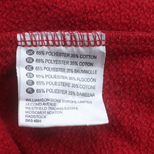 Dickies Men's Red Crew Neck Pullover Sweatshirt Size L