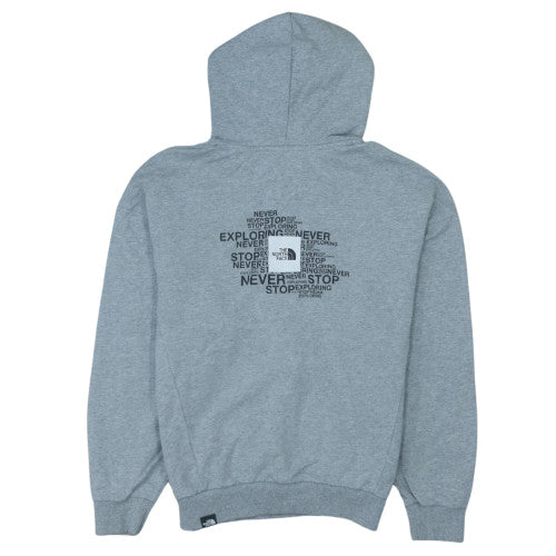 The North Face Womens Grey Pullover Hoodie Size L Cotton Blend