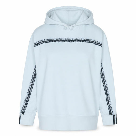 Adidas Women's White Hooded Pullover Sweatshirt UK 12 with Logo Trim