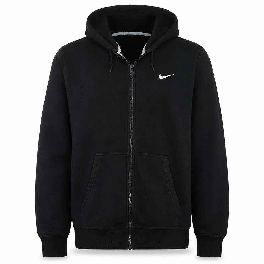 Nike Men's Black XL Full Zip Hoodie with Logo