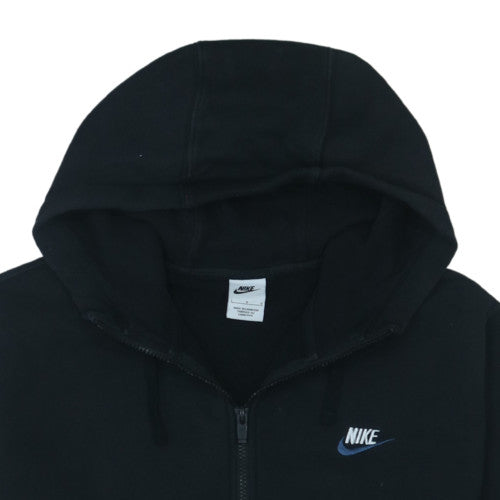 Nike Men's Black Full Zip Hoodie L Classic Fleece Zip Sweatshirt