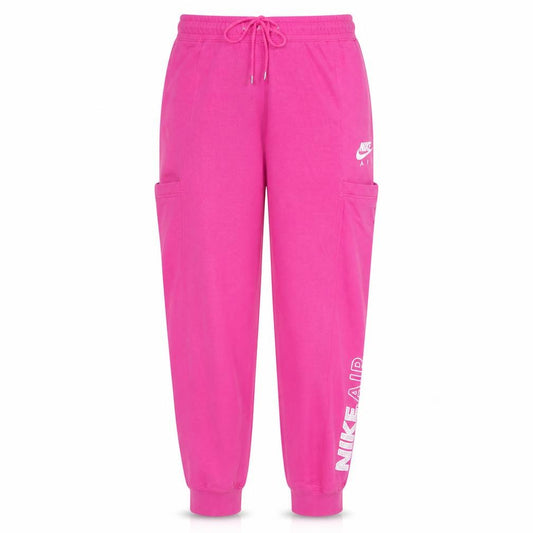 Nike Womens Pink Jogger Sweatpants M Elastic Waist Fleece Activewear