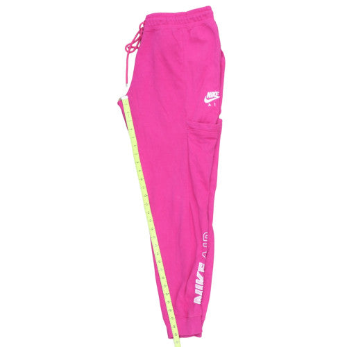 Nike Womens Pink Jogger Sweatpants M Elastic Waist Fleece Activewear