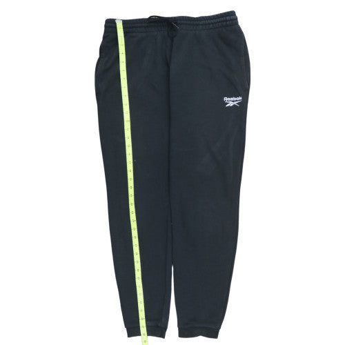 Reebok Men's Black Jogger Sweatpants L Fleece Elastic Waist Activewear