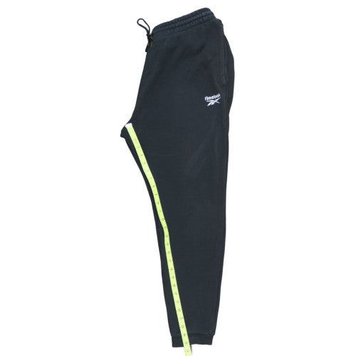 Reebok Men's Black Jogger Sweatpants L Fleece Elastic Waist Activewear