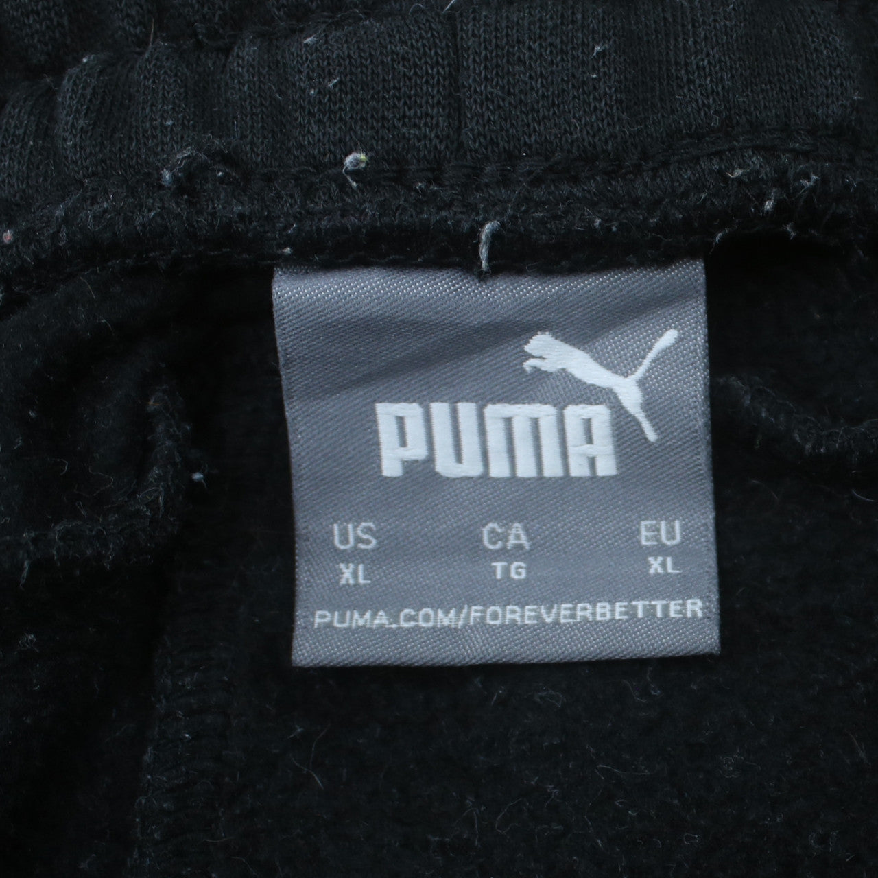 Puma Men’s Black XL Jogger Sweatpants Fleece Tapered Fit