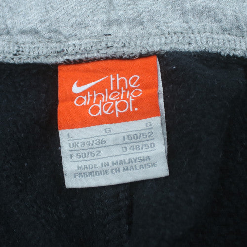 Nike Men's Black Jogger Sweatpants Size L 34in Elastic Waist Fleece
