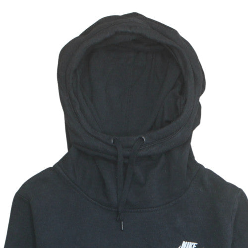 Nike Women Black Pullover Hoodie Size L Cotton Blend Kangaroo Pocket
