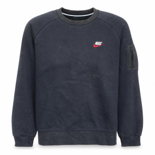 Nike Mens Black M Crew Neck Pullover Sweatshirt Sports Fleece