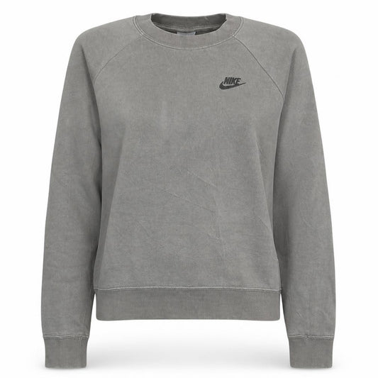 Nike Women’s Grey Small Pullover Sweatshirt Crew Neck Cotton Blend