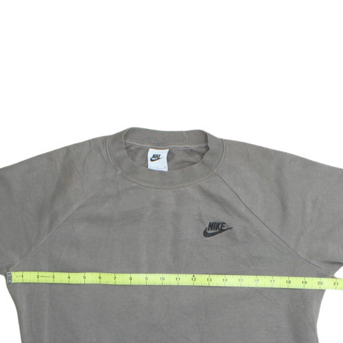 Nike Women’s Grey Small Pullover Sweatshirt Crew Neck Cotton Blend