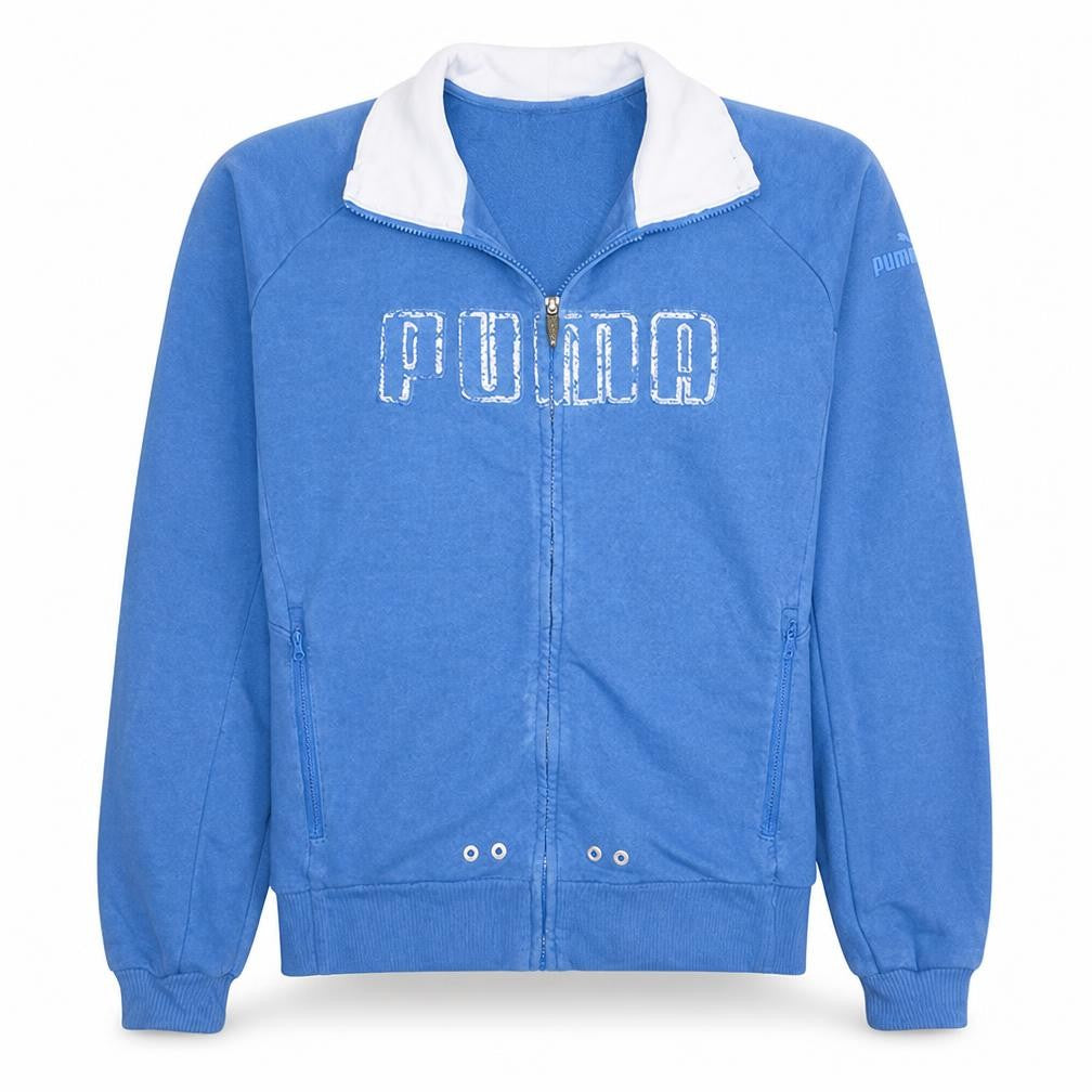 Puma Men’s Blue Full Zip Sweatshirt Size L Sports Fleece