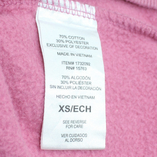 Champion Womens Pink Crew Neck Sweatshirt XS Cotton Blend Casual