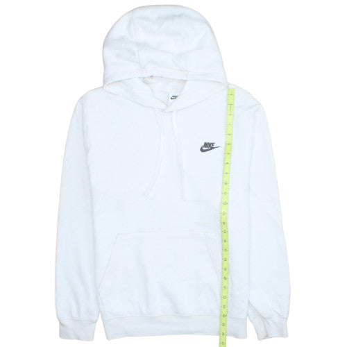 Nike Women White Pullover Hoodie Size S Cotton Blend Fleece