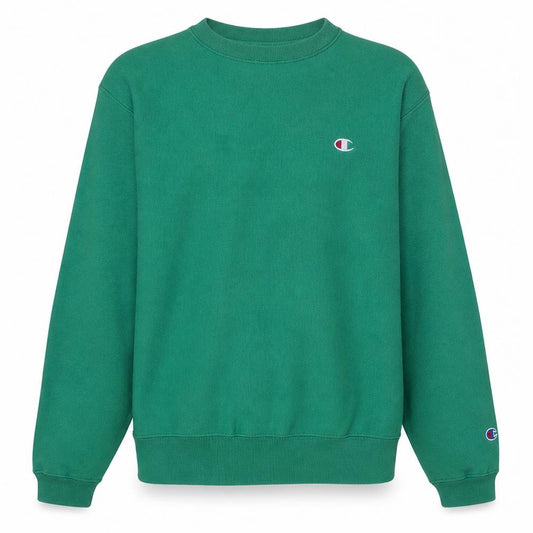 Champion Men's Green Reverse Weave Pullover Sweatshirt Medium