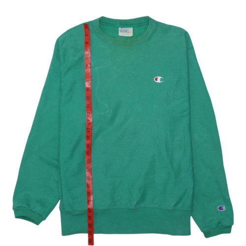 Champion Men's Green Reverse Weave Pullover Sweatshirt Medium