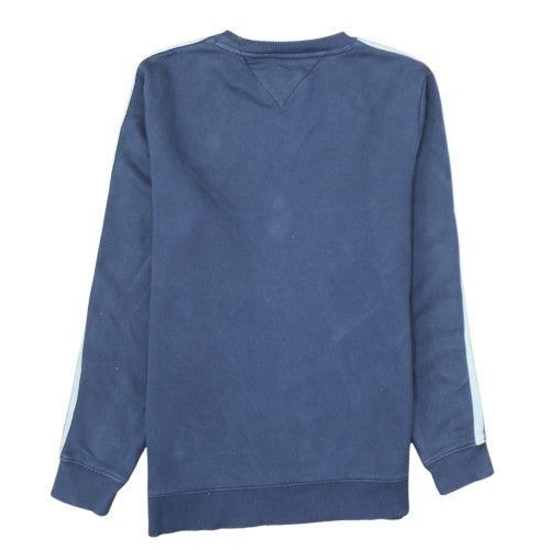 Tommy Jeans Men's Blue Logo Crew Neck Pullover Sweatshirt L