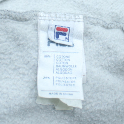 FILA Mens Grey Crew Neck Sweatshirt M Logo Pullover Sportswear