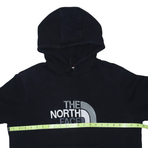 The North Face Mens Black Pullover Hoodie Size L Fleece Logo Sweatshirt
