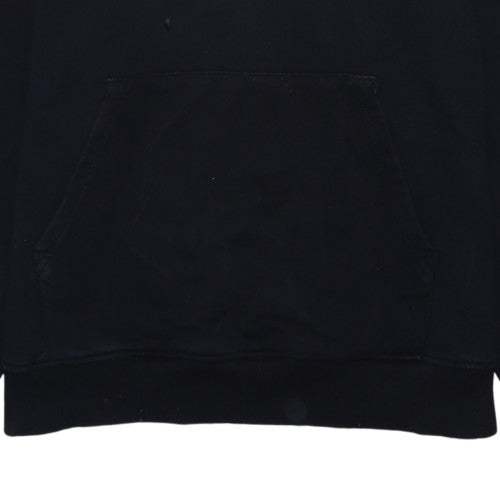 The North Face Mens Black Pullover Hoodie Size L Fleece Logo Sweatshirt