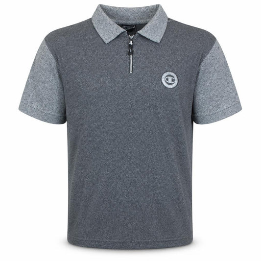 Champion Men's Grey 1/4 Zip Collared Henley Sweatshirt M