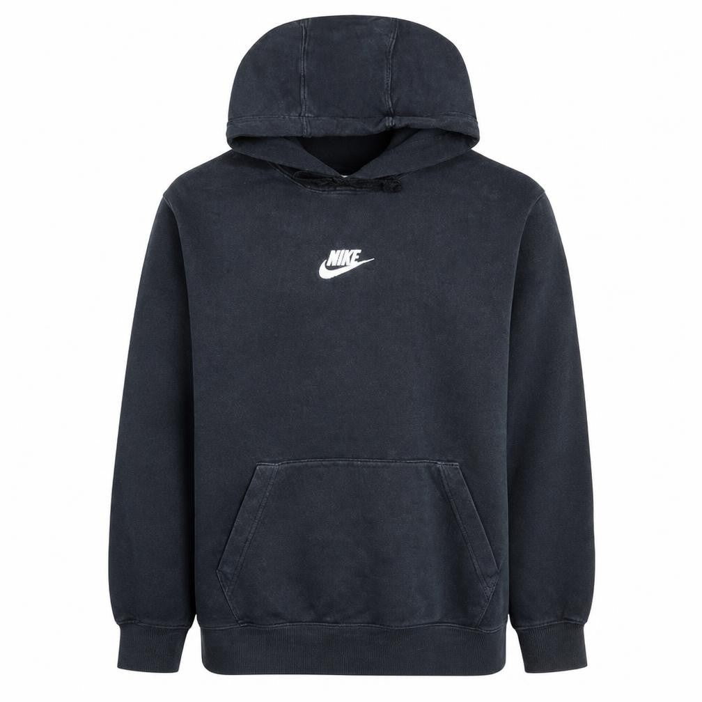 Nike Men's Black Pullover Hoodie L Logo Fleece Sweatshirt