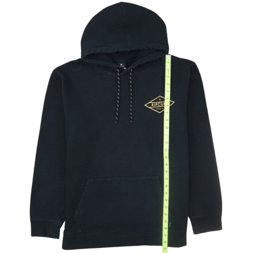 Ripcurl Men's Black Pullover Hoodie L Logo Surf Graphic