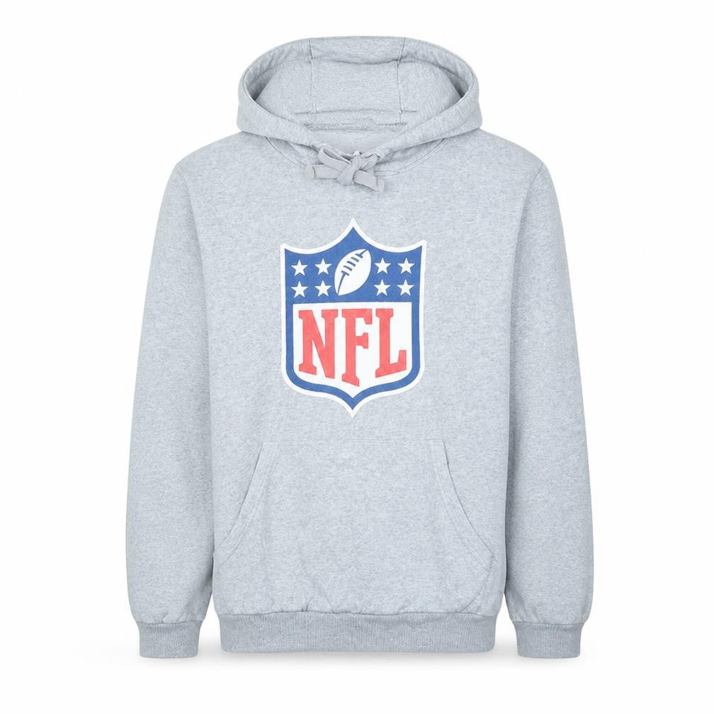 NFL Mens Grey Hoodie M Pullover Cotton Blend Logo Print
