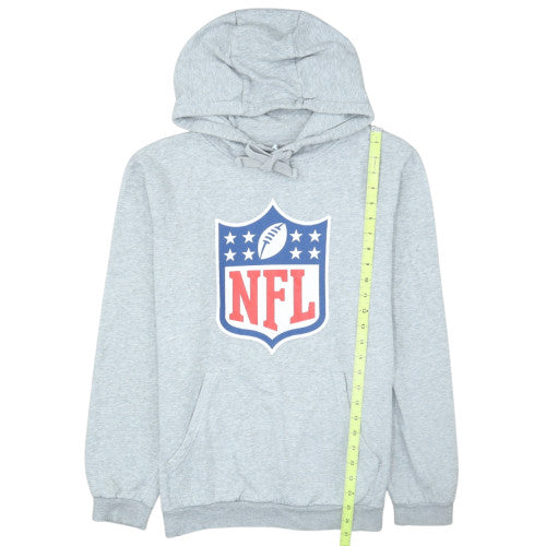 NFL Mens Grey Hoodie M Pullover Cotton Blend Logo Print