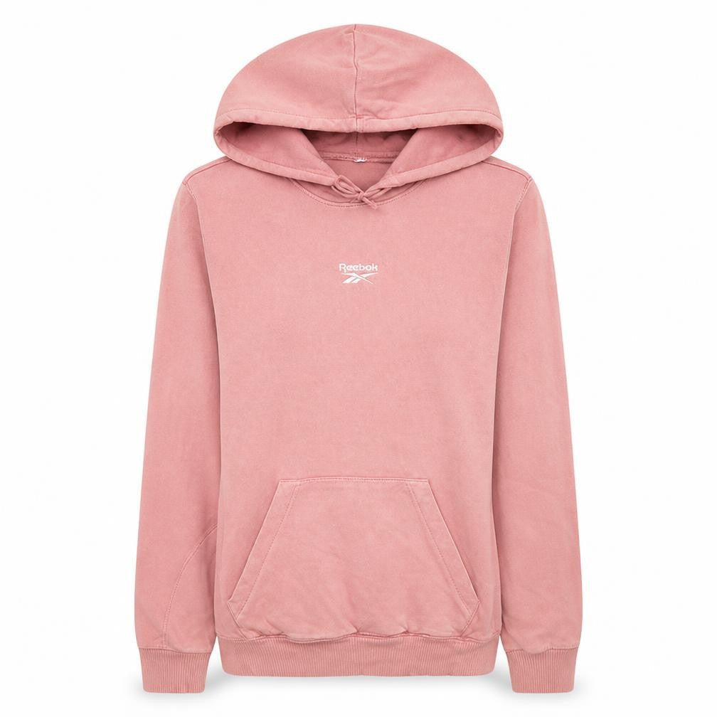 Reebok Womens Pink Pullover Hoodie Sweatshirt Size M Casual Cotton
