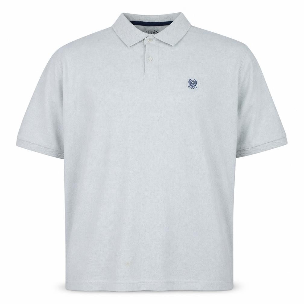 Chaps Men's Grey 2XL Cotton Blend Collared Short Sleeve Polo Shirt