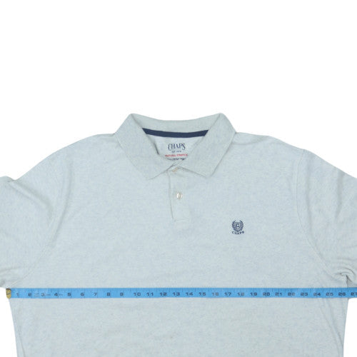 Chaps Men's Grey 2XL Cotton Blend Collared Short Sleeve Polo Shirt