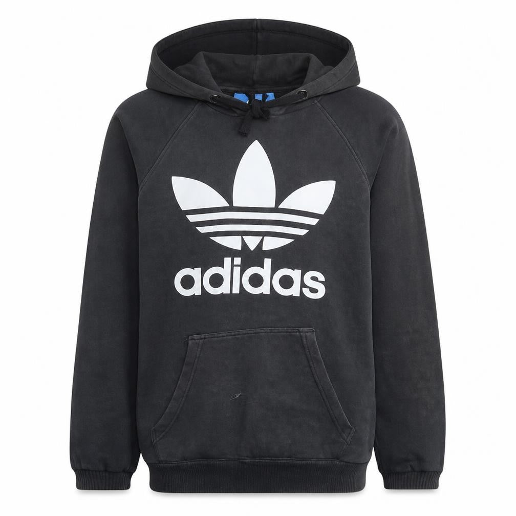 adidas Mens Black Pullover Hoodie S Regular Fit Classic Trefoil Logo