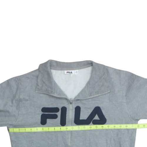 Fila Men's Grey Full Zip Sweatshirt M Logo Classic Style