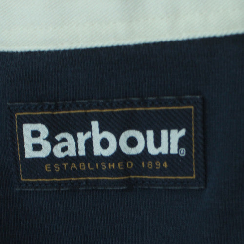 Barbour Mens Blue Long Sleeve Polo Shirt L Cotton Blend