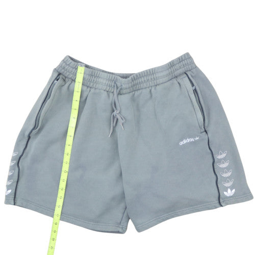 Adidas Men's Grey XL Sweat Shorts Elastic Waist Drawstring Pockets